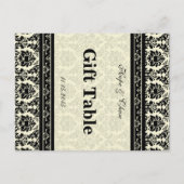 Carte Postale Bordures vintages en noir Damas (Dos)