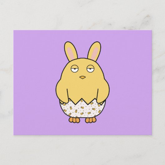 Carte Postale Bored Bunny Chick (Devant)