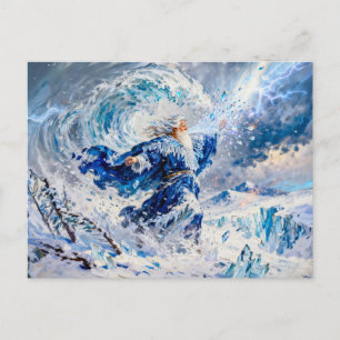 Carte Postale Borée Dieu du Vent du Nord de la mythologie grecqu