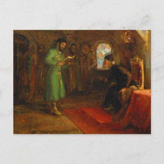 Carte Postale Boris Godunov avec Ivan le Terrible (Devant)
