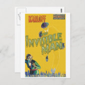 Carte Postale Boris Karloff comme l'homme invisible (Devant / Derrière)