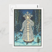 Carte Postale Boris Zvorykin - La neigée (Devant / Derrière)