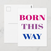 Carte Postale Born this way (Devant / Derrière)