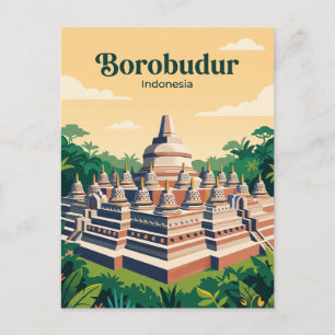 Carte Postale Borobudur Indonésie