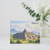 Carte Postale Borobudur Indonésie voyage (Debout devant)