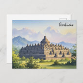 Carte Postale Borobudur Indonésie voyage (Devant / Derrière)
