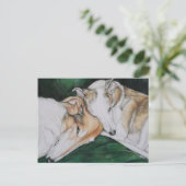 Carte postale Boroi et Whippet Dlog Art (Debout devant)