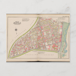 Carte Postale Borough of the Bronx map