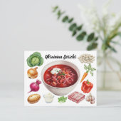 Carte postale Borscht ukrainienne (Debout devant)