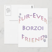 Carte Postale Borzoi Furever (Devant / Derrière)