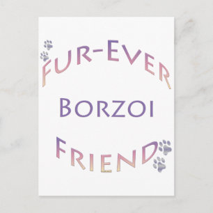 Carte Postale Borzoi Furever