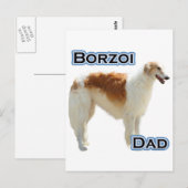 Carte Postale Borzoi Papa 4 (Devant / Derrière)