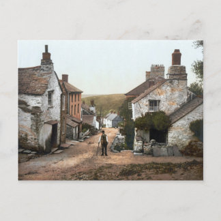 Carte Postale Boscastle Village Street, Cornwall c.1895