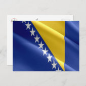 Carte Postale Bosnie-Herzégovine - Drapeau - (Devant / Derrière)