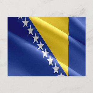 Carte Postale Bosnie-Herzégovine - Drapeau -