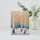Carte Postale Bosquet de trembles dorés : un rêve d'hiver (Debout devant)