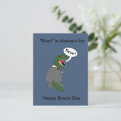Carte Postale Boss Funny Dinosaur Joyeux Boss Day Personnalisez (Debout devant)