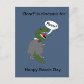 Carte Postale Boss Funny Dinosaur Joyeux Boss Day Personnalisez (Devant)