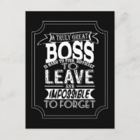 Boss Postcard Une très belle citation de patron