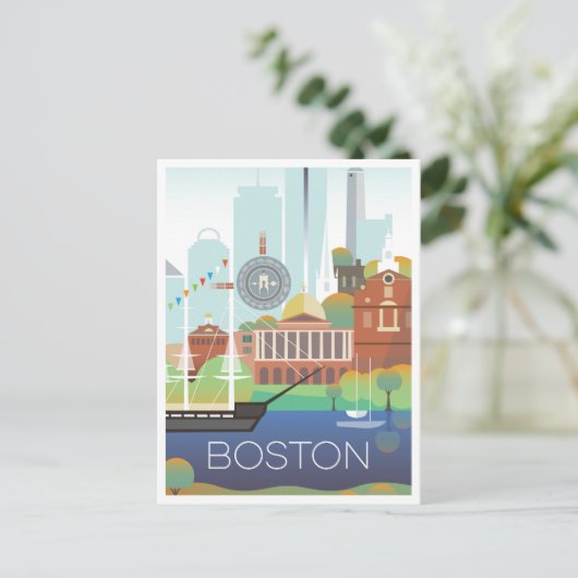Carte postale Boston (Debout devant)