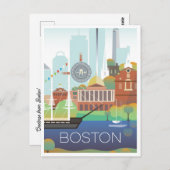 Carte postale Boston (Devant / Derrière)