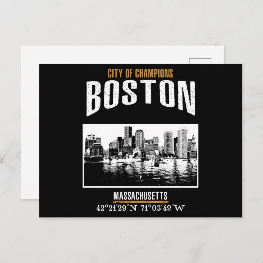 Carte Postale Boston (Devant / Derrière)