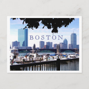 Carte Postale Boston - Bateaux, branches et ponts
