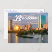 Carte Postale Boston - Boston Harbour Post Card (Devant / Derrière)