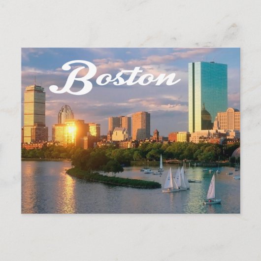 Carte Postale Boston - Boston Harbour Post Card (Devant)