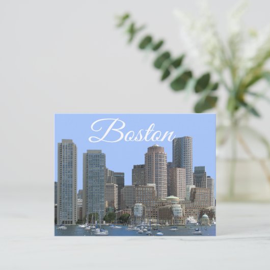 Carte Postale Boston - Boston Harbour Post Card (Debout devant)