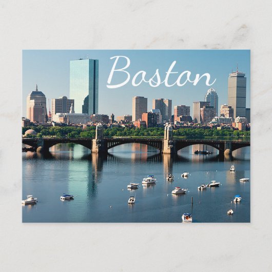 Carte Postale Boston - Boston Harbour Post Card (Devant)