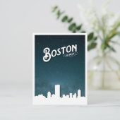 Carte Postale Boston by Night Skyline - Boston, Massachusetts, U (Debout devant)