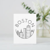 Carte Postale Boston City Skyline, boston ma skyline (Debout devant)