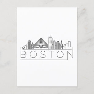 Carte Postale Boston City Skyline, boston ma skyline