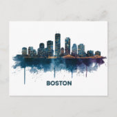Carte Postale Boston City Skyline, Boston Ma Skyline Coffee Mug (Devant)