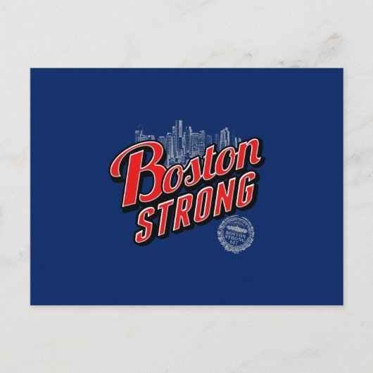 Carte Postale Boston City Strong se souvient (Devant)