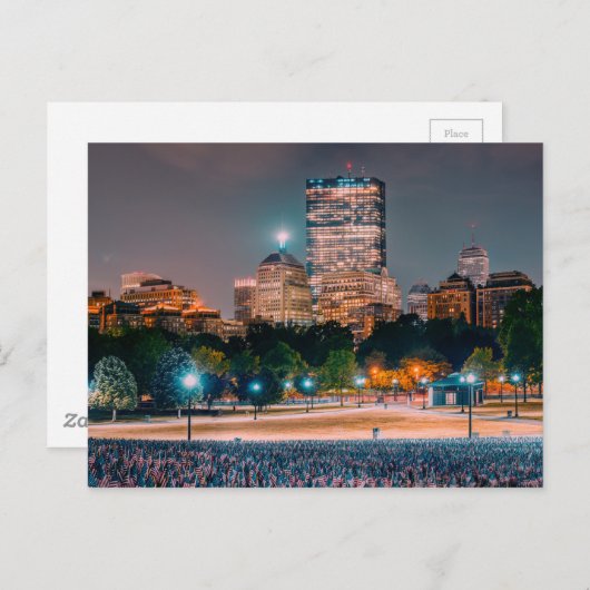 Carte Postale Boston Common (Devant / Derrière)