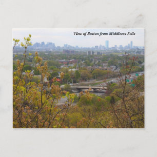 Carte Postale Boston de Middlesex Fells Overlook au printemps