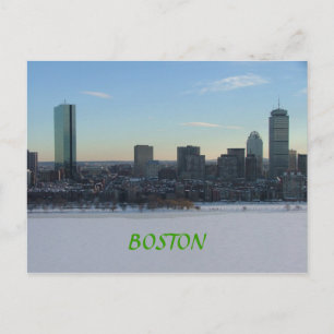 Carte Postale Boston et la rivière Charles gelée