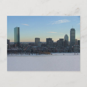 Carte Postale Boston et la rivière Charles gelée