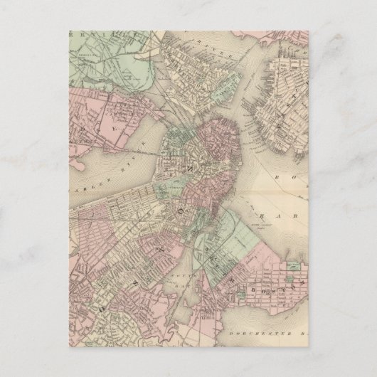 Carte Postale Boston et ses environs (Devant)