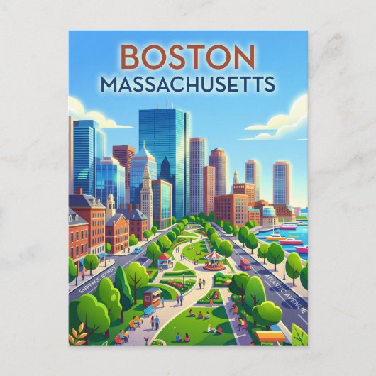 Carte Postale Boston États-Unis (Devant)
