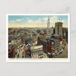 Carte Postale Boston, General View Vintage 1918