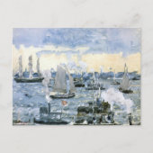 Carte Postale Boston Harbour, peinture d'art, (Devant)