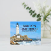 Carte Postale Boston Lighthouse, Massachusetts Postcard (Debout devant)
