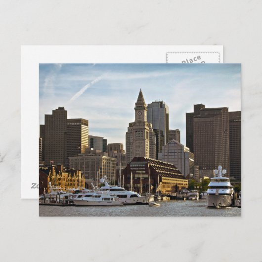 Carte postale Boston Long Wharf (Devant / Derrière)