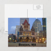 Carte Postale Boston, MA (Devant / Derrière)