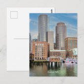 Carte Postale Boston, MA, photo du paysage urbain (Devant / Derrière)