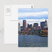 Carte Postale Boston MA - Port Intérieur (Devant / Derrière)
