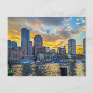 Carte Postale Boston, MA skyline,